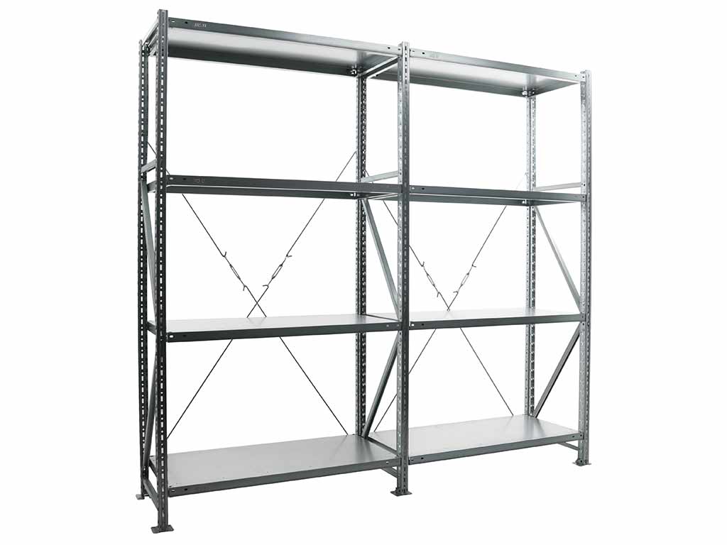 Стеллаж MS U 200/200(100+100)x50/8 (Нагрузка на полку 300)
